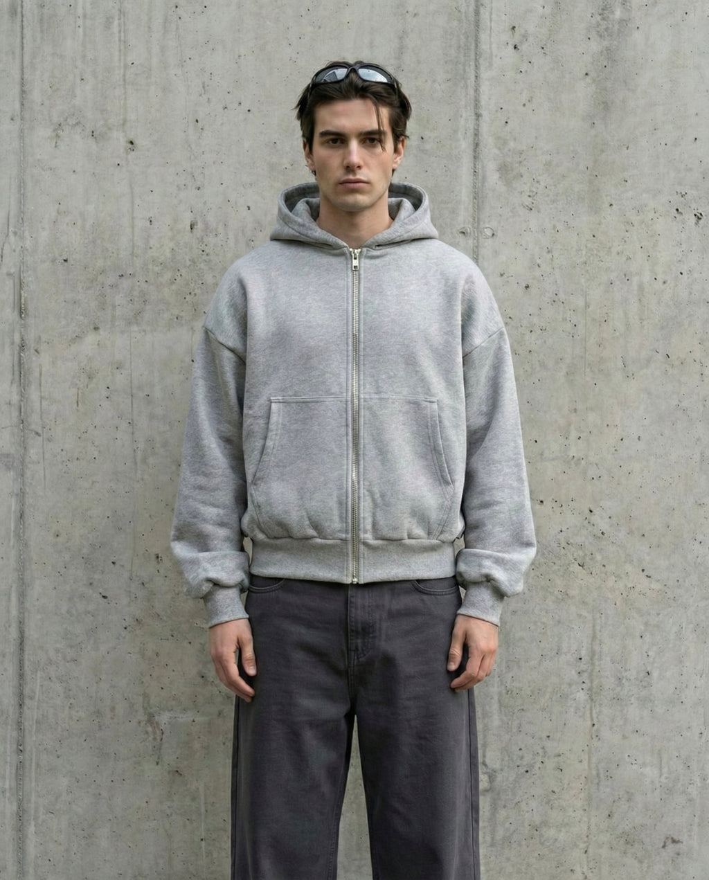 Hoodie Grey ZIP