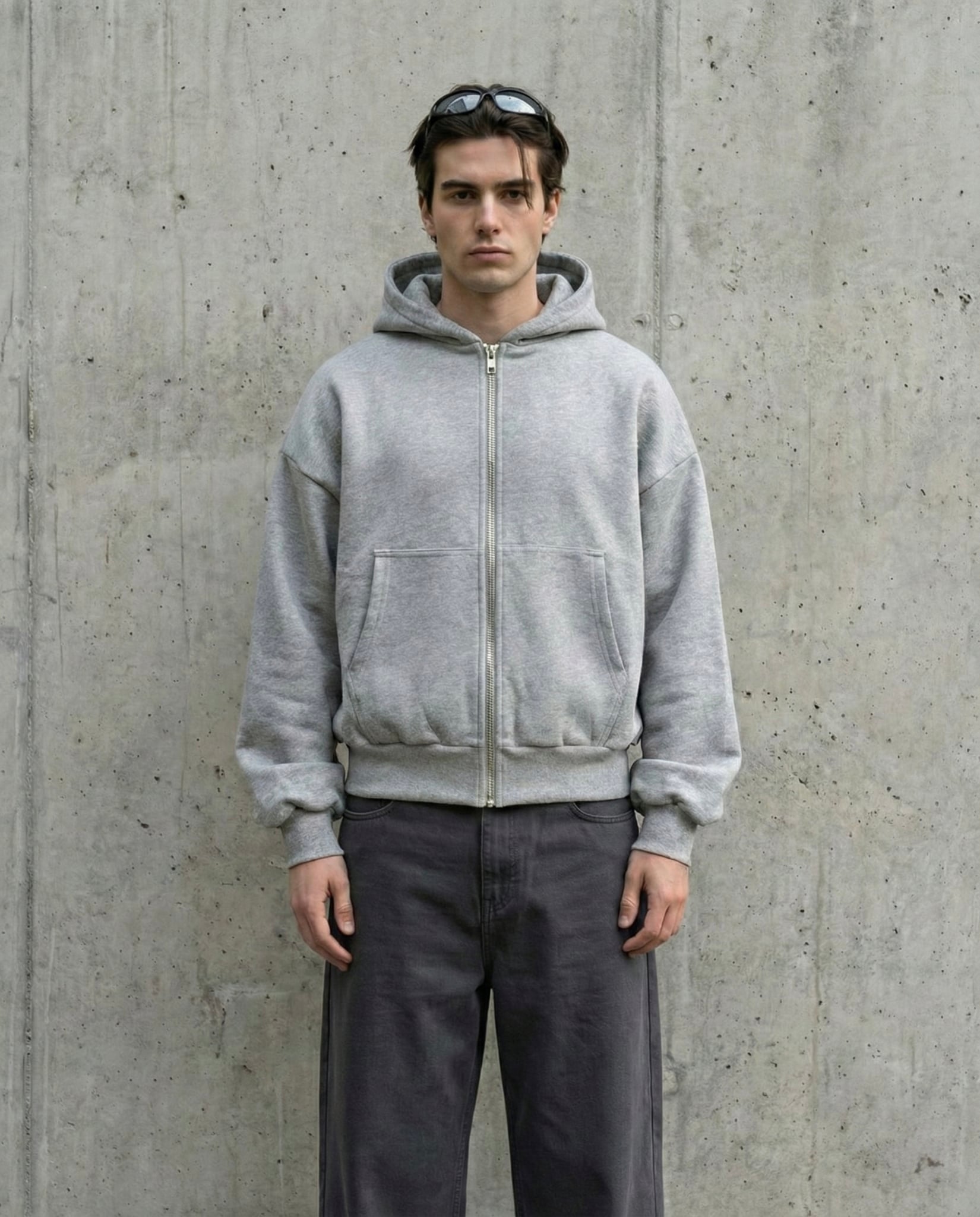 Hoodie Grey ZIP