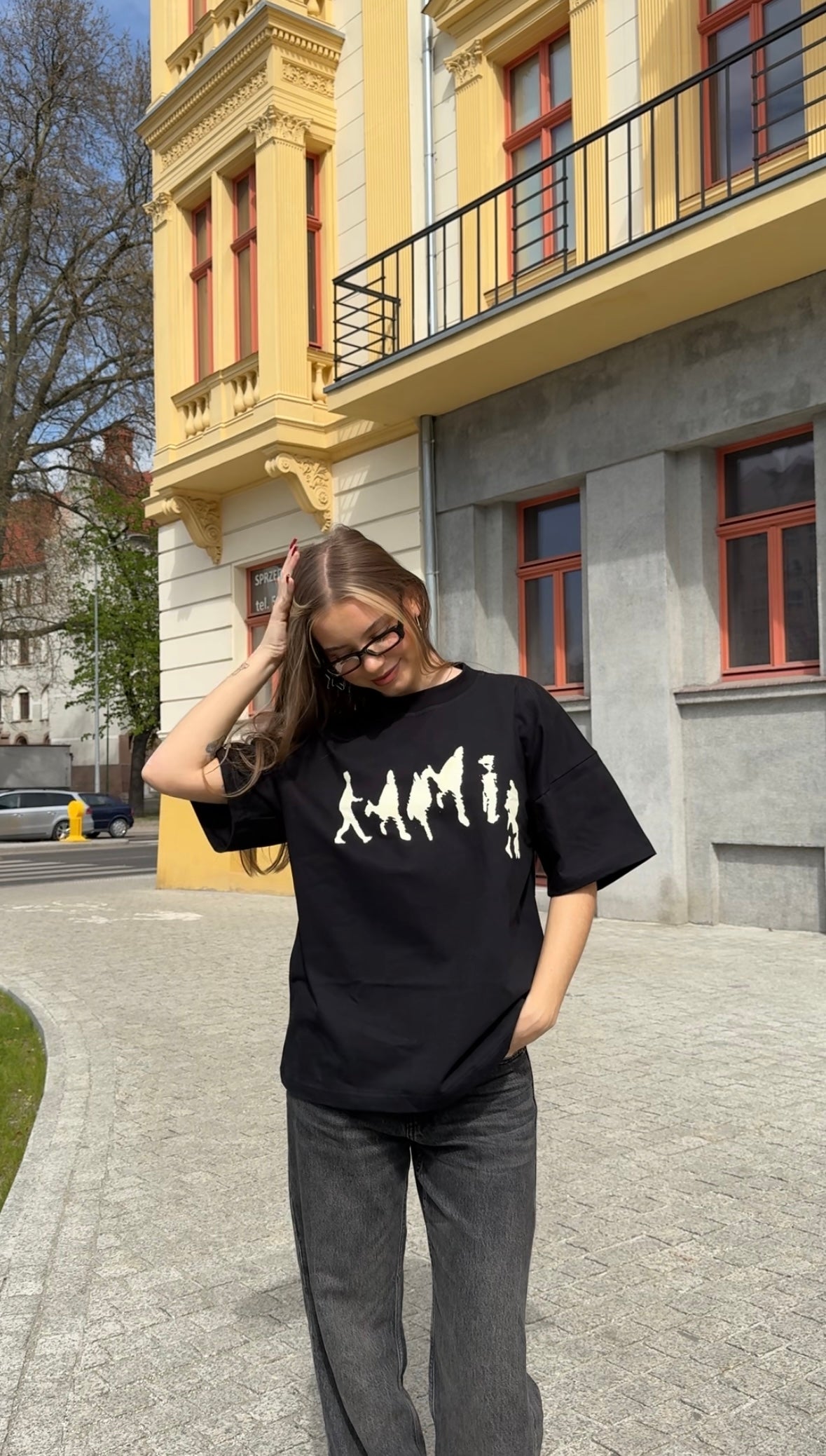 Koszulka Czarna "Camels" Boxy